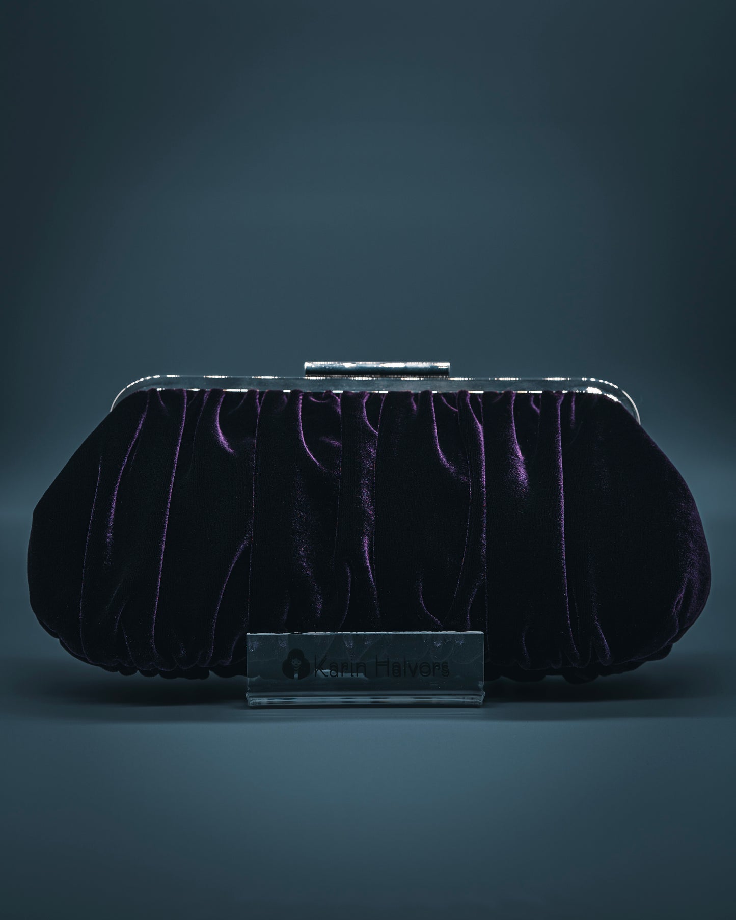 TILLY, Puffy bag, Sammet, AUBERGINE - 2st