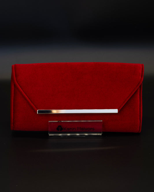 VELVET, clutch bag, RED - 2st