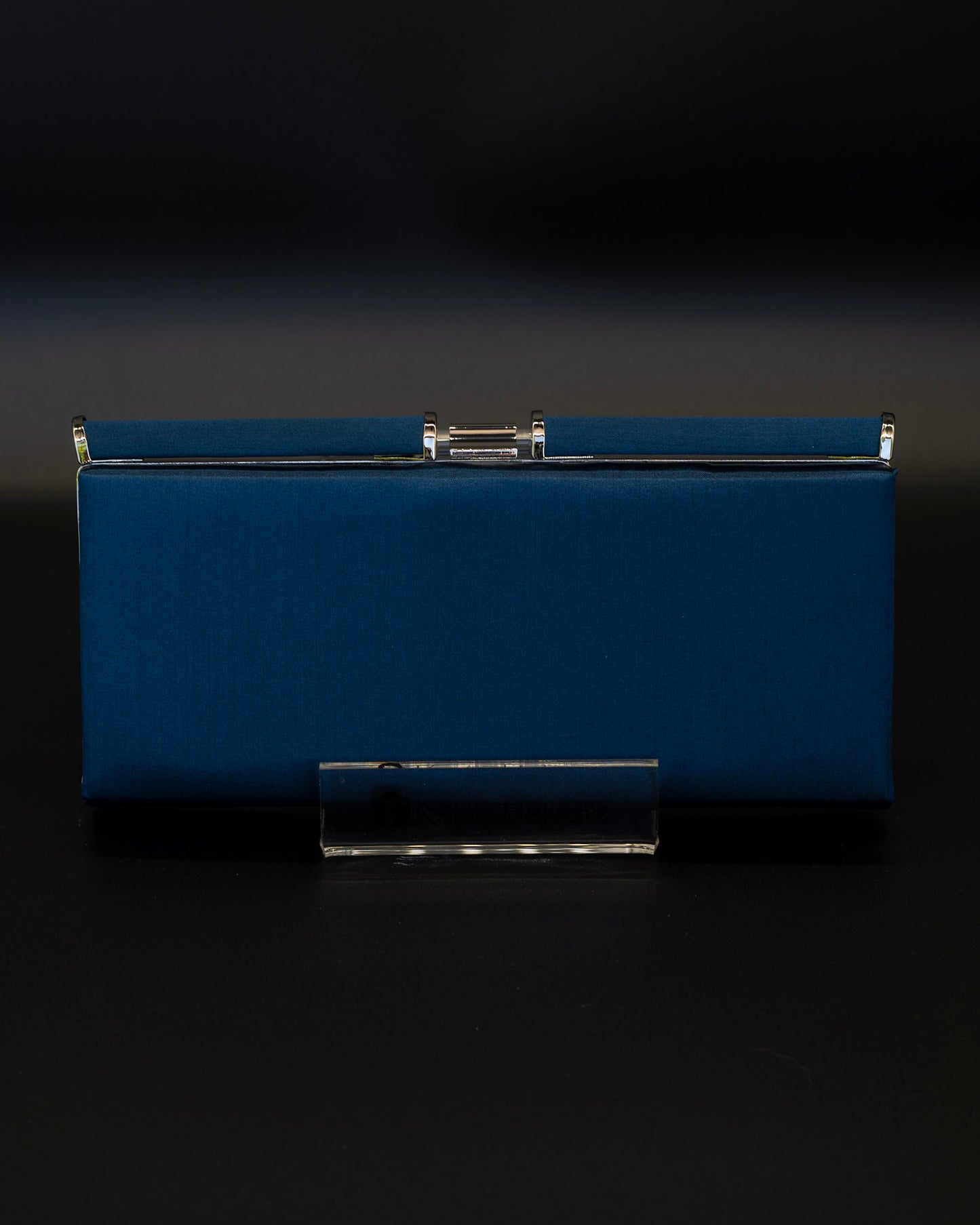 GRETA, Satin Clutch, NAVY - 2st