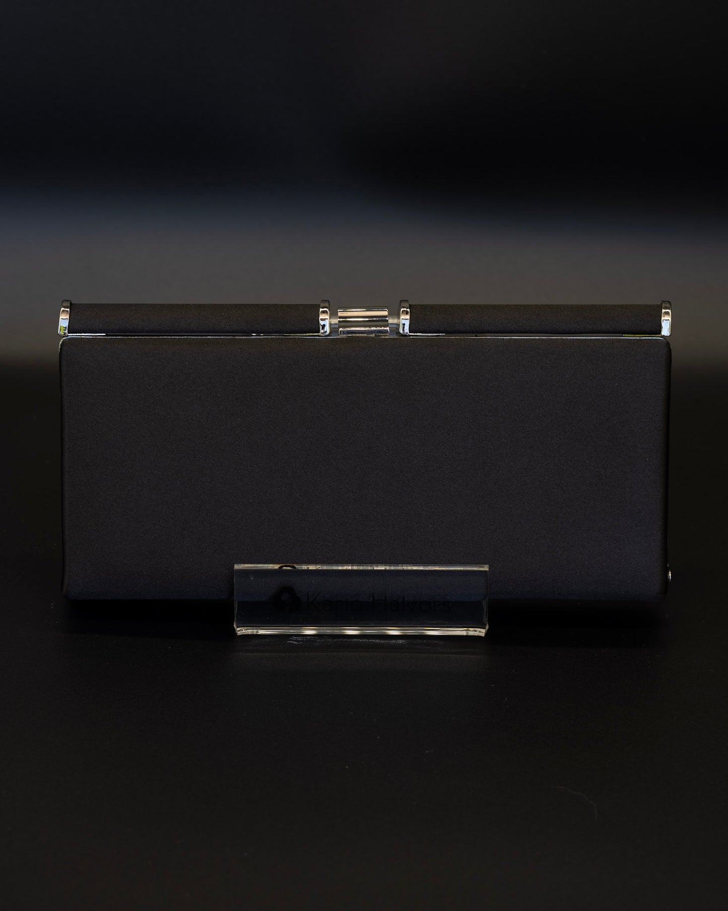 GRETA, Satin Clutch, BLACK - 2st